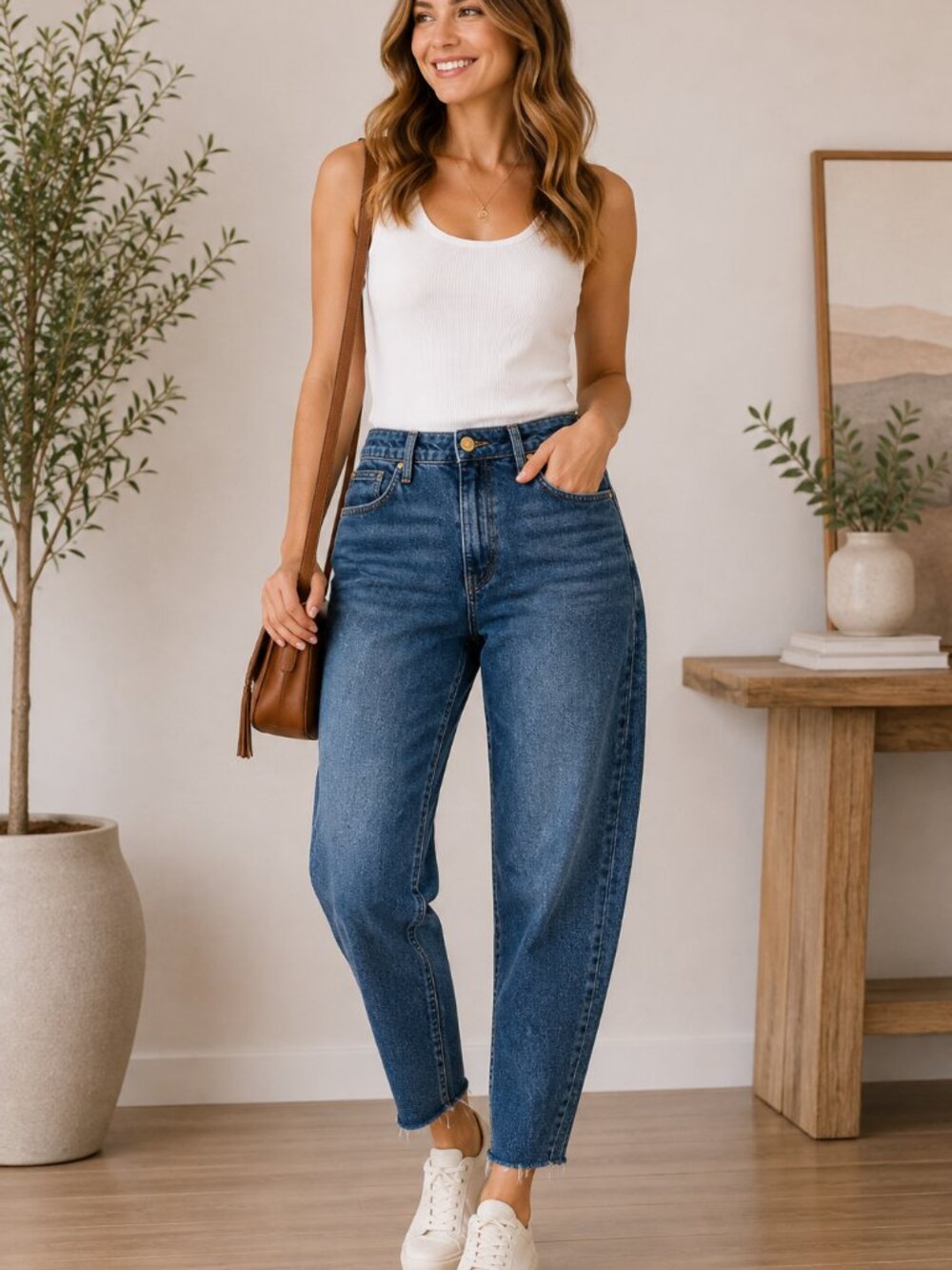 KUT From The Kloth Ashley Slouchy Barrel Jeans 0 High Rise Raw Hem Cropped